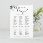 財布の中身 ブライダルシャワーゲーム 招待状 (スタンド正面)