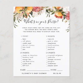 財布の中身 |赤ちゃんシャワーゲーム