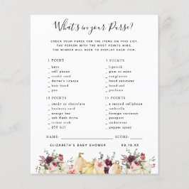 財布の中身 |赤ちゃんシャワーゲーム