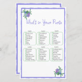 財布の吸汁性の高いブライダルシャワーゲーム (正面/裏面)