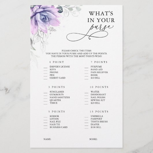 財布の吸汁性の高いブライダルシャワー (正面)