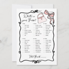 財布の手に描いた弓のブライダルゲーム 招待状