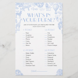 財布の男の子の赤ちゃんシャワーのゲームカードの中のwhats