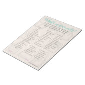 財布の赤ちゃんシャワーゲームのメモ帳の内容 ノートパッド (アングル)