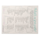 財布の赤ちゃんシャワーゲームのメモ帳の内容 ノートパッド (正面)