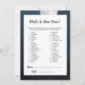 財布の赤ちゃんシャワーゲームの中にあるものを我慢する 招待状 (正面)