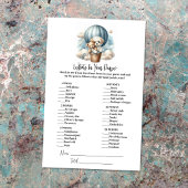 財布の赤ちゃんシャワーゲームカードの内容 便箋