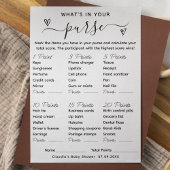 財布の赤ちゃんシャワーゲームカードの内容 招待状