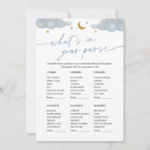 財布の赤ちゃんシャワーゲームキラキラ星 招待状 (正面)