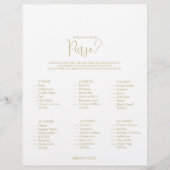 財布の金ゴールドブライダルシャワーゲーム (正面)