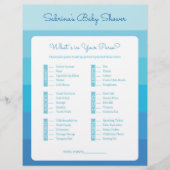 財布の青い赤ちゃんグラデーションのシャワーゲームの内容 (正面)