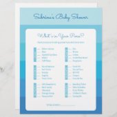 財布の青い赤ちゃんグラデーションのシャワーゲームの内容 (正面/裏面)