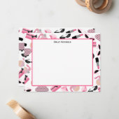 財布は及び口紅平らなNotecards香りをつけます ノートカード (正面/裏面インサイチュ)