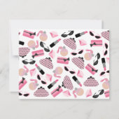 財布は及び口紅平らなNotecards香りをつけます ノートカード (裏面)