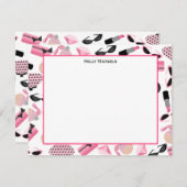 財布は及び口紅平らなNotecards香りをつけます ノートカード (正面/裏面)