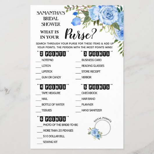 財布シャワーに何が入っているかバイリンガルゲームカード チラシ (正面)