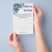 財布シャワーゲームカードに入っているブルーフラワー チラシ (ハンドル)