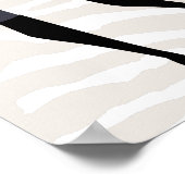 財布スーツケース販売ポスターゼブラヒョウ赤タン ポスター (角)