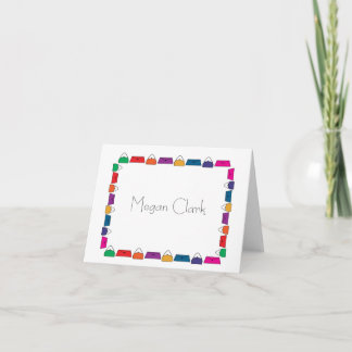 財布ハンドバ縁どッパーソナライズされたグ文具 ノートカード