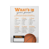 財布バスケットボールの赤ちゃんシャワーゲームの内容 ノートパッド (回転)