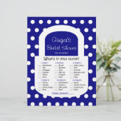 財布ブライダルシャワーゲーム – ネイビーブルー (スタンド正面)