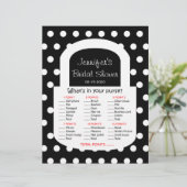 財布ブライダルシャワーゲーム – 黒 (スタンド正面)