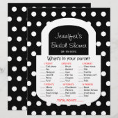 財布ブライダルシャワーゲーム – 黒 (正面/裏面)