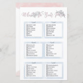 財布植物学ブライダルシャワーゲームの内容 (正面/裏面)