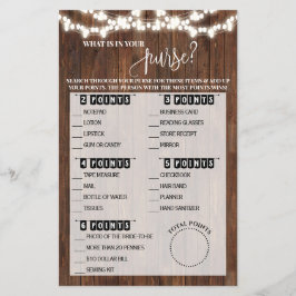 財布欧米ブライダルシャワーゲーム チラシ