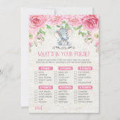 財布象の赤ちゃんシャワーゲームの内容 招待状 (正面)