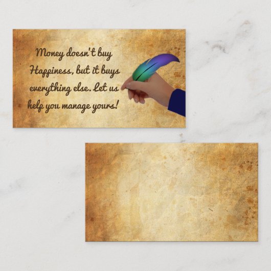 財政のカウンセラーの名刺 名刺 (正面/裏面)