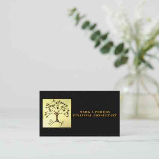 財政のコンサルタントのための名刺 名刺 (スタンド正面)