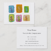 財政のコンサルタントの販売のお金のおもしろいのユニークな芸術 名刺 (正面/裏面)