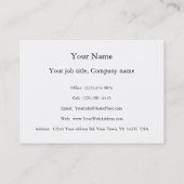 財政のコンサルタントの販売のお金のおもしろいのユニークな芸術 名刺 (裏面)