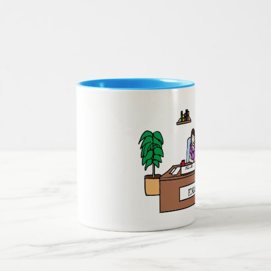 財政のプロフェッショナル-カスタムな漫画のマグ ツートーンマグカップ (中央)
