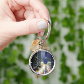 財政の出張所の建物の眺め キーホルダー (手)