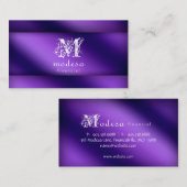 財政の名刺の紫色の金属 名刺 (正面/裏面)