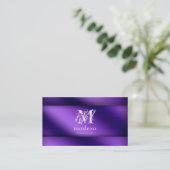 財政の名刺の紫色の金属 名刺 (スタンド正面)