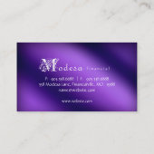 財政の名刺の紫色の金属 名刺 (裏面)
