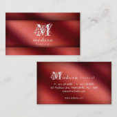 財政の名刺の赤い金属 名刺 (正面/裏面)