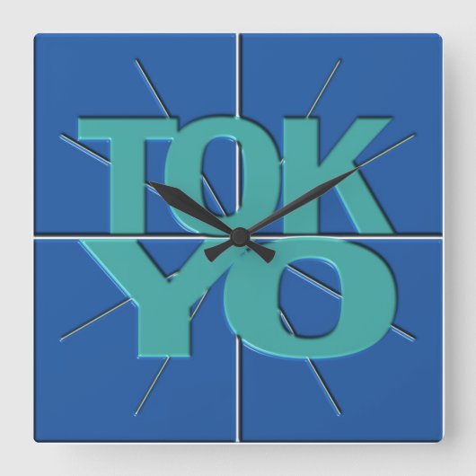 財政の株式市場の時間帯の東京柱時計 スクエア壁時計 (正面)