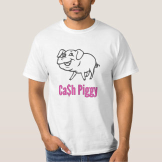 財政の統治の恋人のための現金豚のようなティー Tシャツ