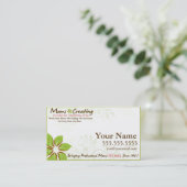 財政の自由の名刺を作成しているお母さん 名刺 (スタンド正面)