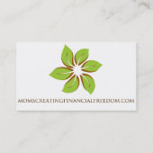 財政の自由の名刺を作成しているお母さん 名刺 (裏面)