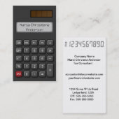 財政の計算機の名刺(黒) 名刺 (正面/裏面)