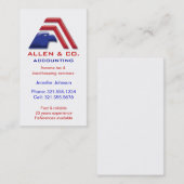 財政のServices_Accountingの簿記 名刺 (正面/裏面)