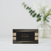 財政金ゴールドホイルのフェイクなくもの巣のモダンなコンピュータ 名刺 (スタンド正面)