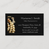 財産のヴィンテージのジュエリーの名刺 名刺 (裏面)