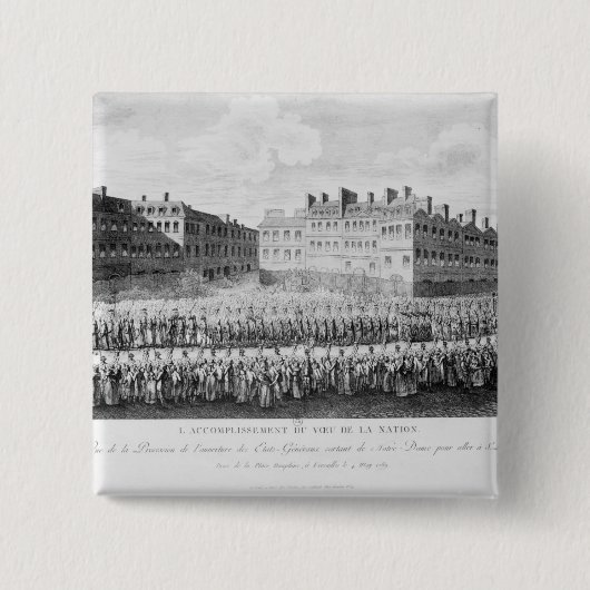 財産の開始の行列 缶バッジ (正面)