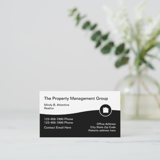財産実在プロフェッショナル財産管理 名刺 (スタンド正面)